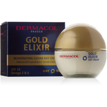 Gold Elixir Day Cream SPF 10 ( zralá pleť ) - Omlazující kaviárový denní krém 